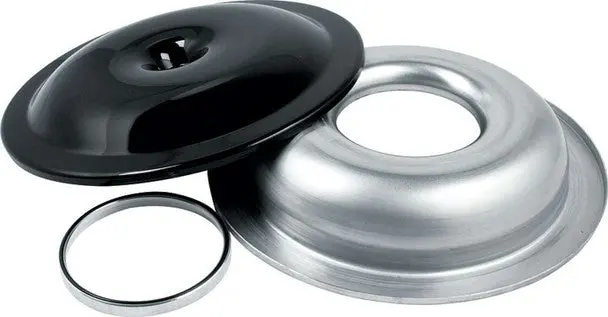 Allstar 14In Air Cleaner Base &  Black Lid With 1/2In Spacer Suit Holley 1