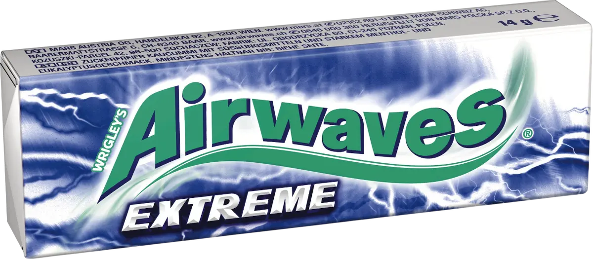 Airwaves Kaugummis Extreme 14G 1