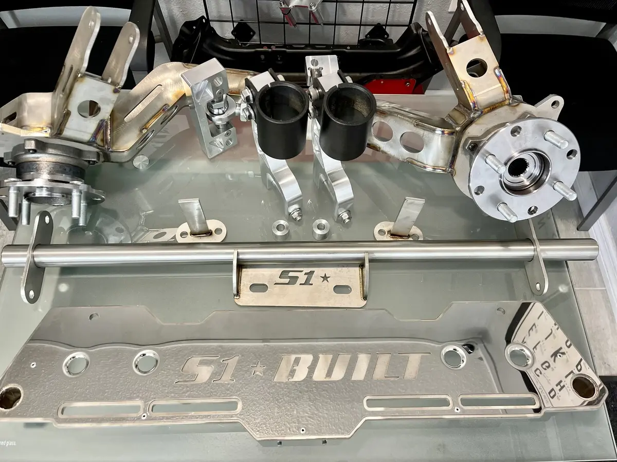 S1 Built Complete Awd Kit: Alpha6 Drag Awd/Rwd/Fwd Rear Trailing Arms With Delta7 Rear Diff Mount Kit And Billet Forks 1