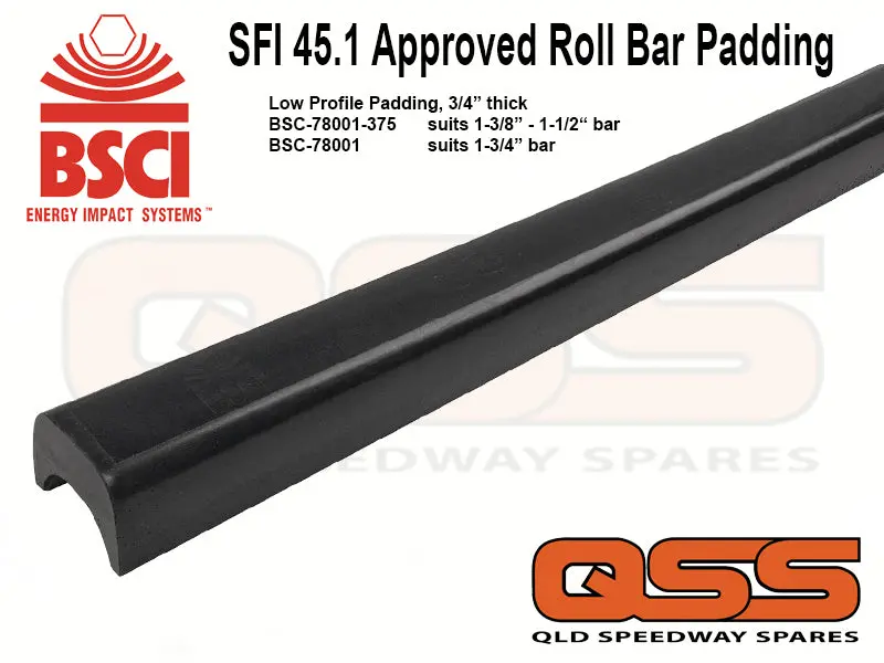 Bsci Sfi 45.1 Approved Roll Bar Padding Low Profile Suit 1-3/8" - 1-1/2" Tube 1