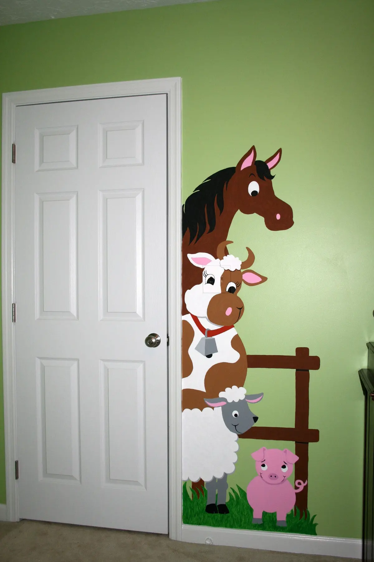 Barnyard Doorhugger Paint-By-Number Wall Mural 2