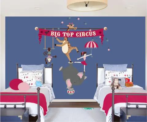 The Big Top Circus Paint-By-Number Wall Mural 2