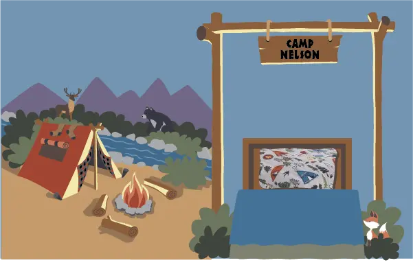Camp Wilderness Paint-By-Number Mural 2