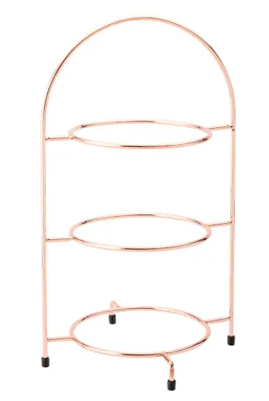 Présentoir À Assiettes En Cuivre - 3 Niveaux 42 Cm 1