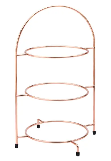 Présentoir À Assiettes En Cuivre - 3 Niveaux 43 Cm 1