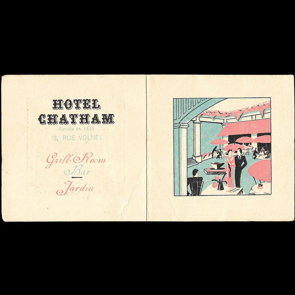 Hotel Chatham - Présentation De L'hôtel, 18, Rue Volney À Paris (Circa 1925-1930) 2