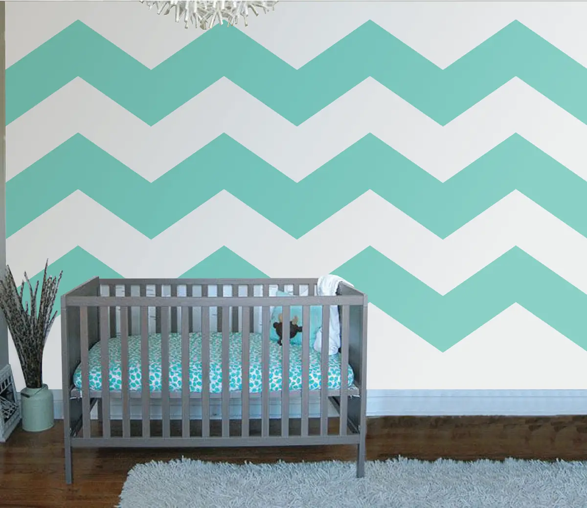 Chevron Three Paint-By-Number Wall Mural 1