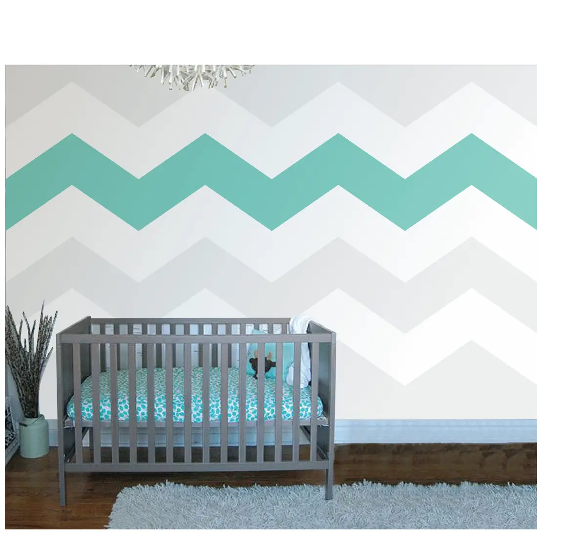 Chevron Four Paint-By-Number Wall Mural 1