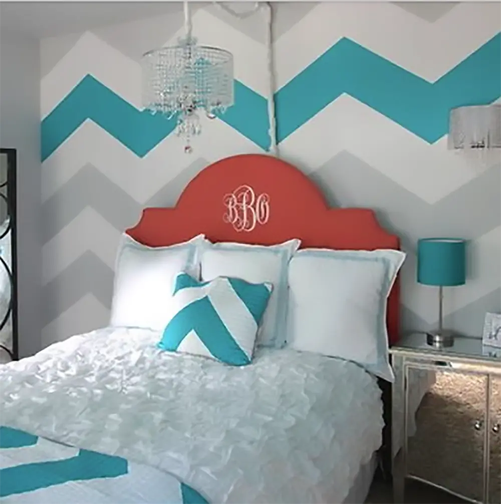 Chevron Four Paint-By-Number Wall Mural 2