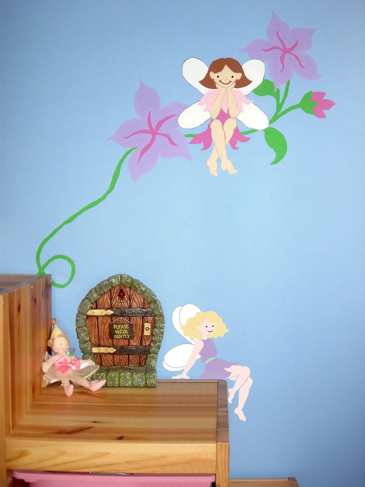 Corner & Vine Fairies Paint-By-Number Mural 2