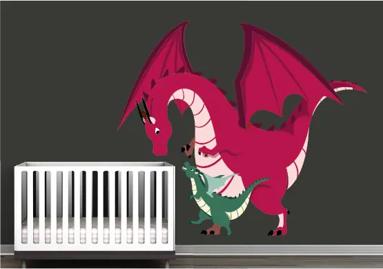 Dragon Talk Paint-By-Number Wall Mural 2