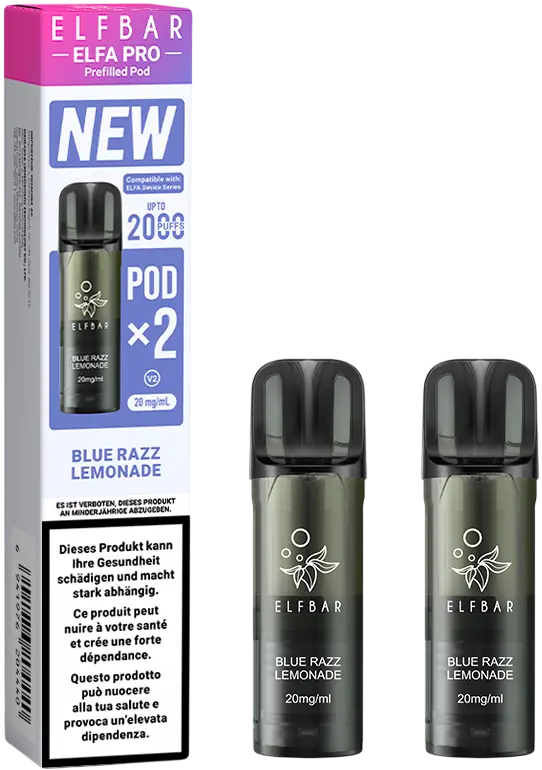 Elfbar Elfa Pro V2 Blue Razz Lemonade 2Ml 2Pods 1
