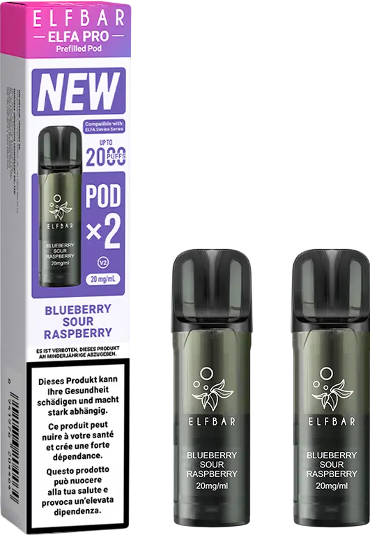 Elfbar Elfa Pro V2 Blueberry Sour Raspberry 2Ml 2Pods 1