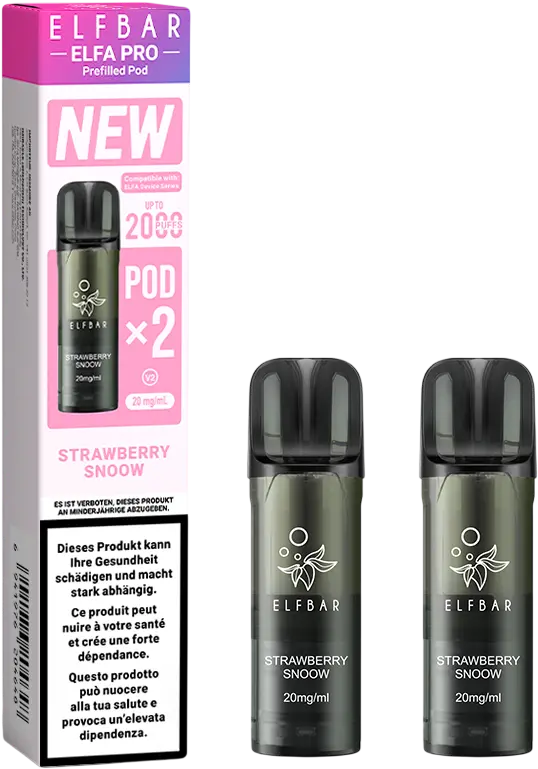 Elfbar Elfa Pro V2 Strawberry Snoow 2Ml 2Pods 1
