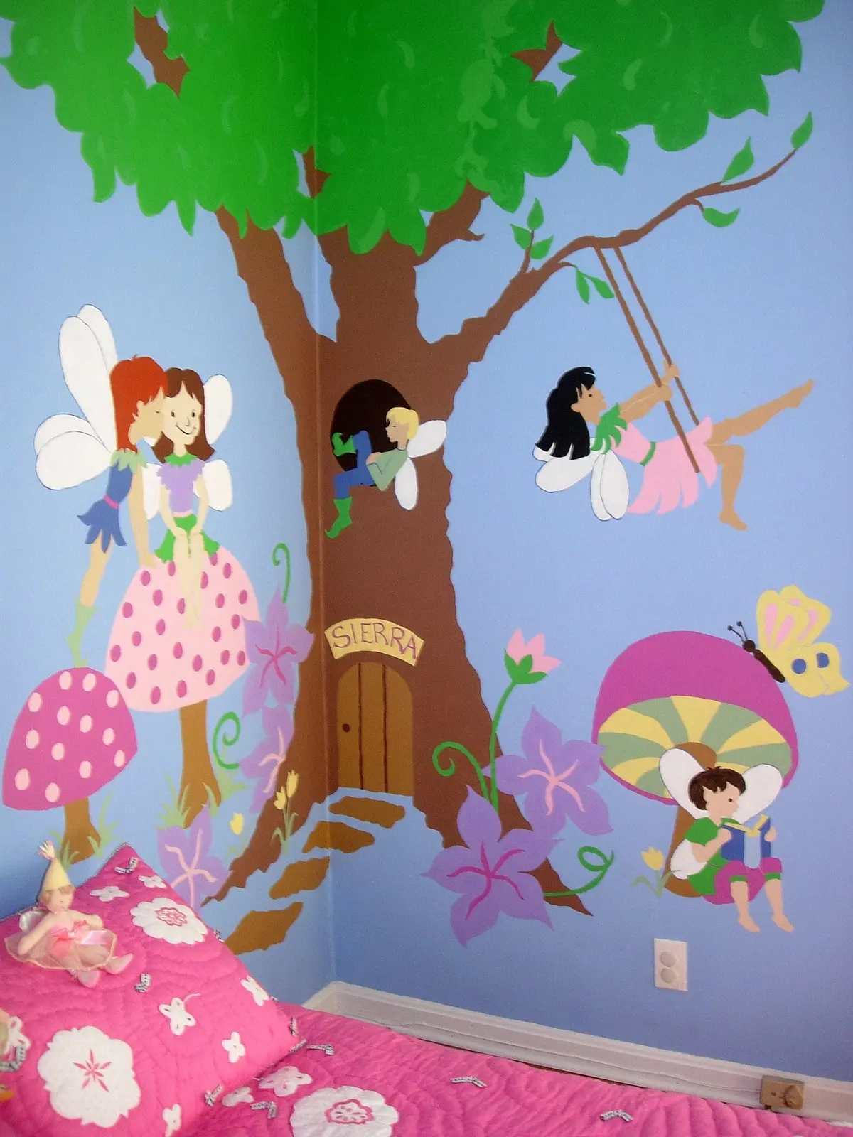 Enchanted Tree House Paint-By-Number Mural 2