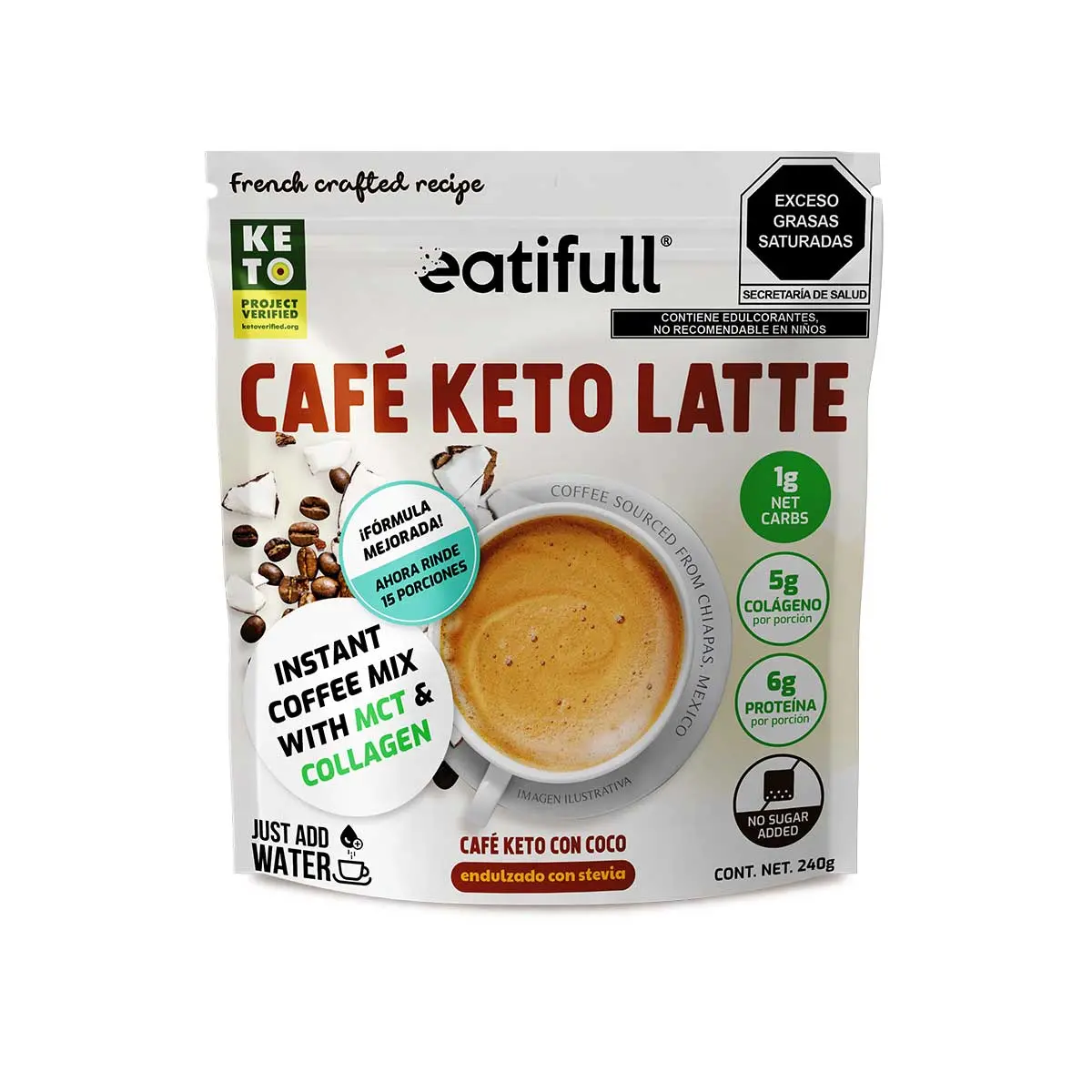 Keto Coffee O Café Keto Latte Con Mct Y Colágeno Hidrolizado De Eatifull® 1