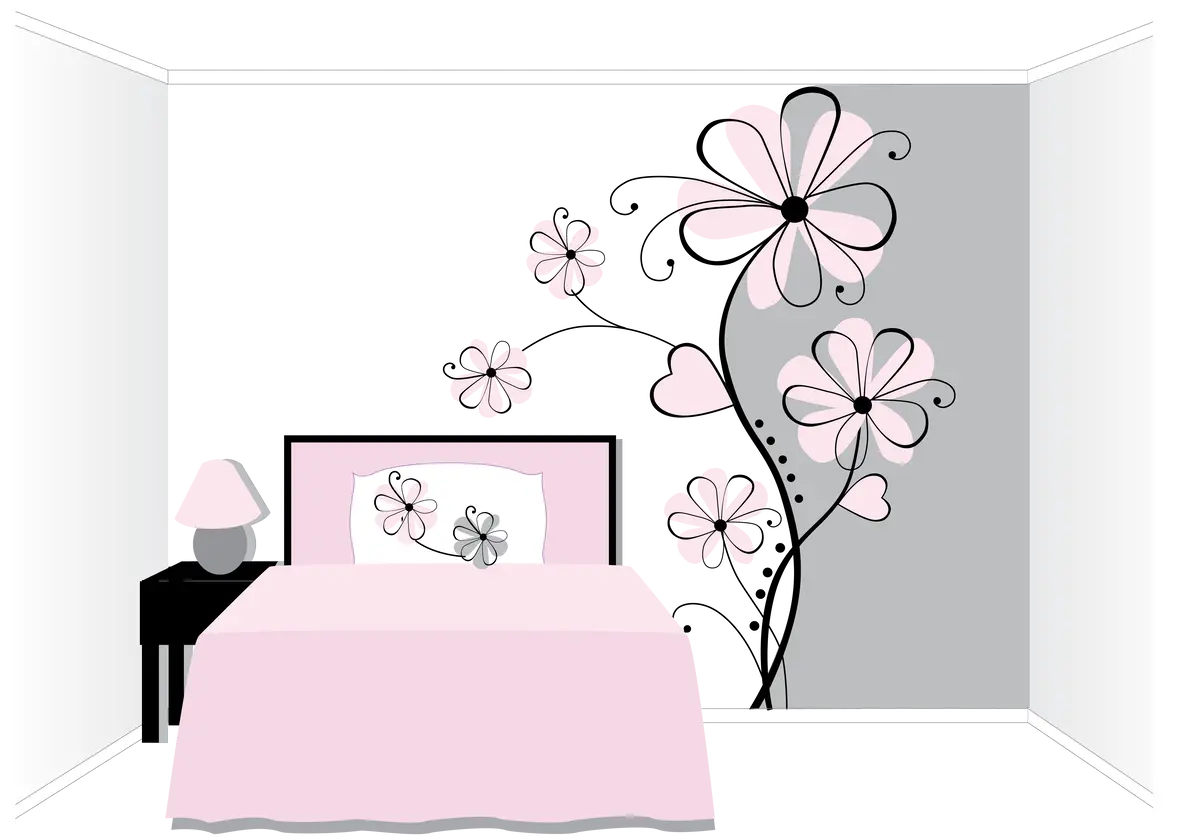 Fantasy Flowers 3 Paint-By-Number Mural 2