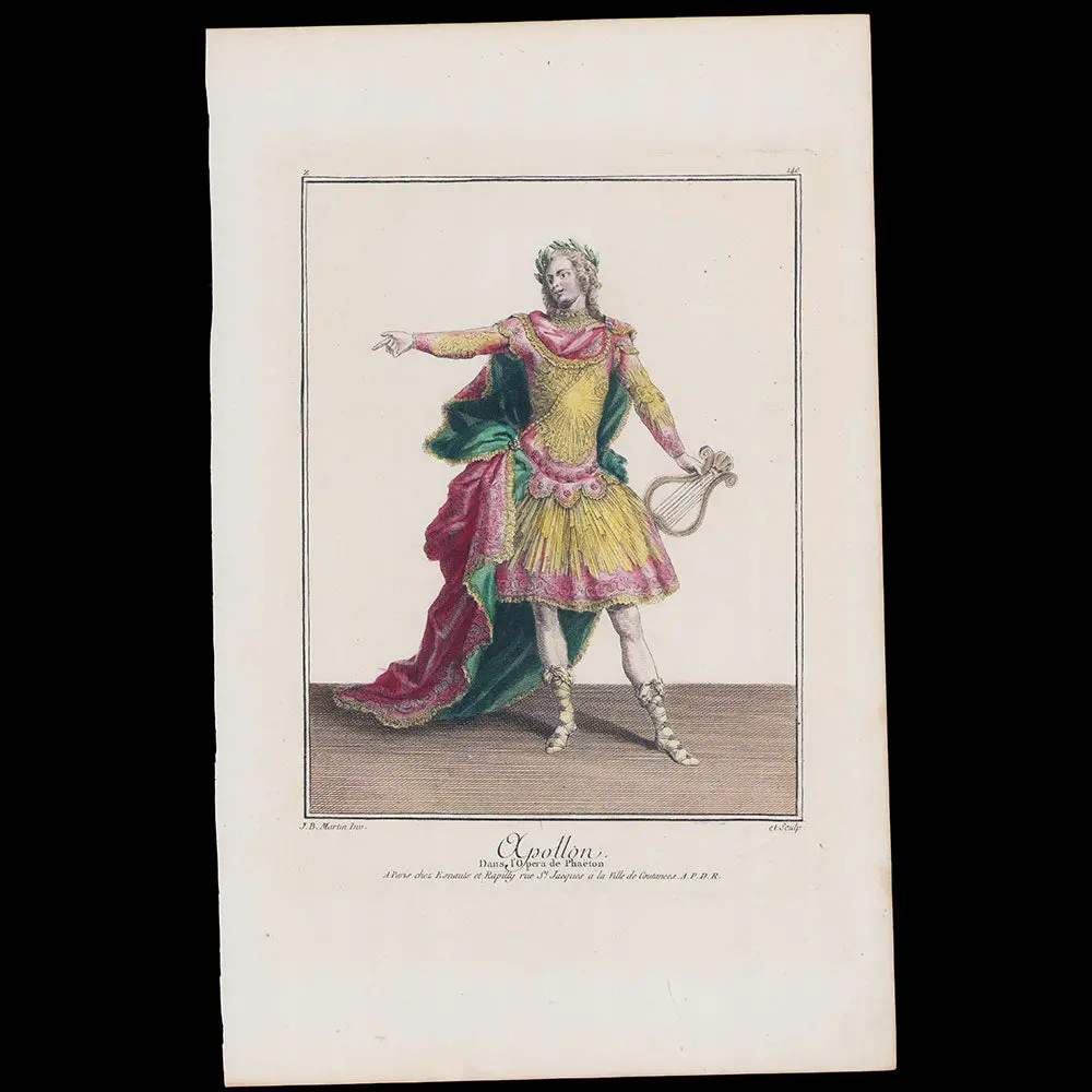 Gallerie Des Modes Et Costumes Français, 1778-1787, Gravure N° Z 140, Apollon (Circa 1779) 2