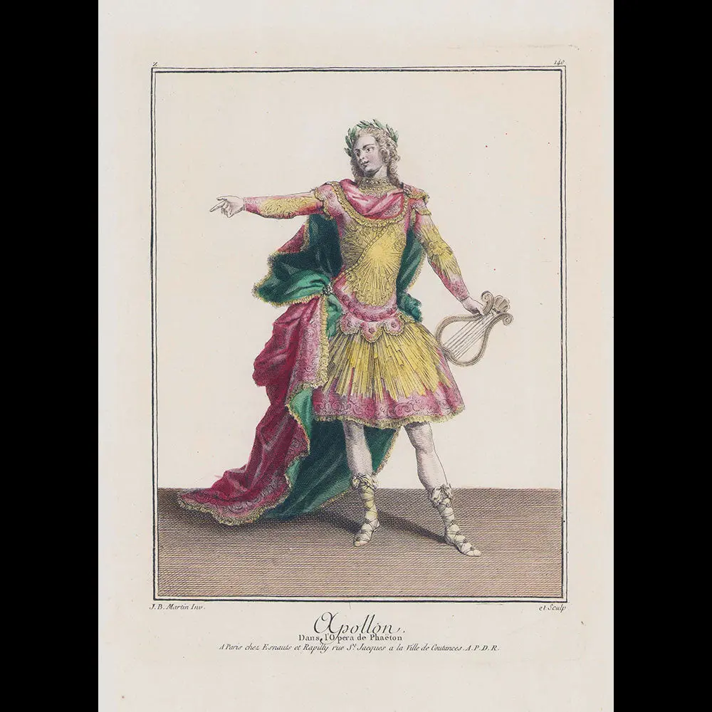 Gallerie Des Modes Et Costumes Français, 1778-1787, Gravure N° Z 140, Apollon (Circa 1779) 1