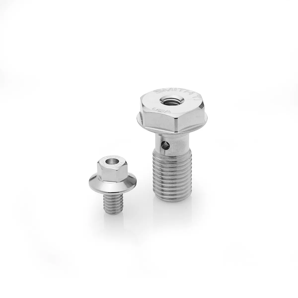 Smith Titanium 3/8-24 Titanium Banjo Bolt With Bleed Screw 1