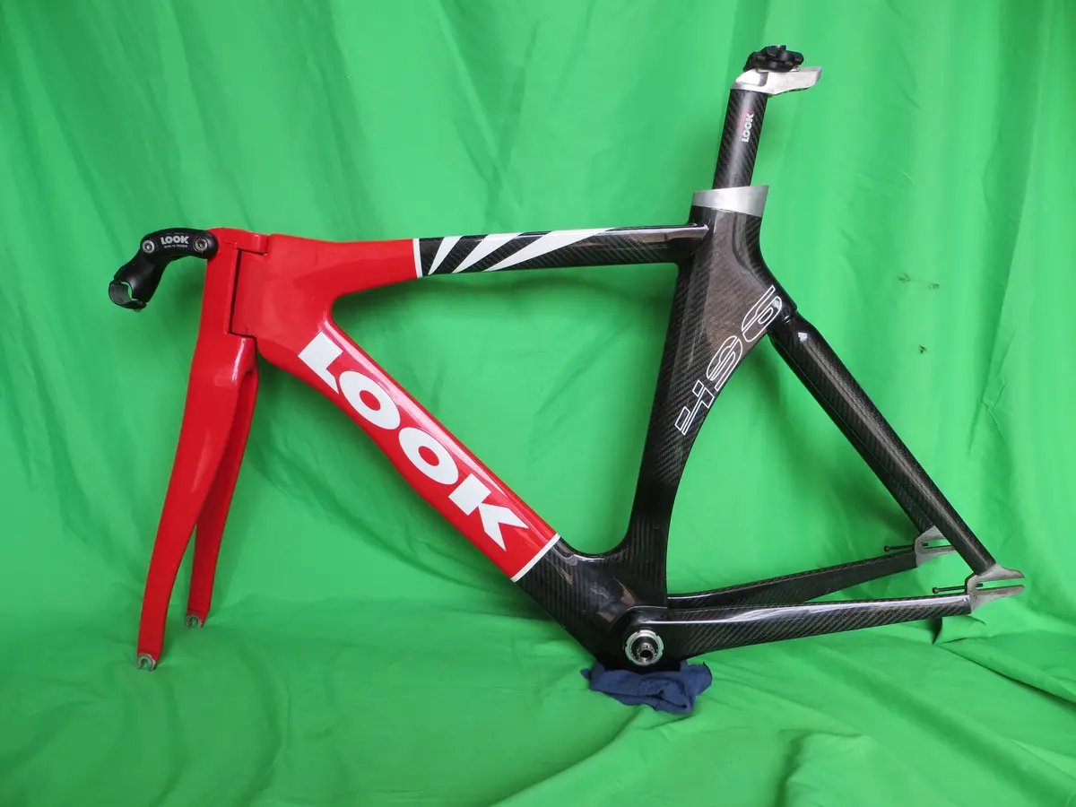 Super Rare! Look 496 Carbon Track Frame Japan National Team Athens Olympics Version // Black/Red // 52Cm 1