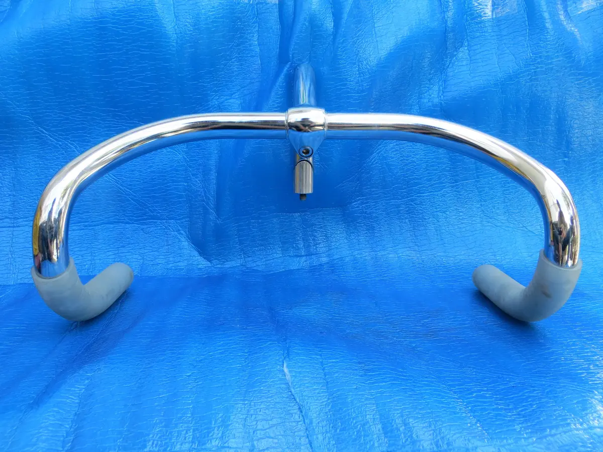 B125 380Mm Steel Njs Handlebar, Nitto Jaguar, 105Mm/58Egree Aa Njs Stem, Champ Grips (24050901) 1