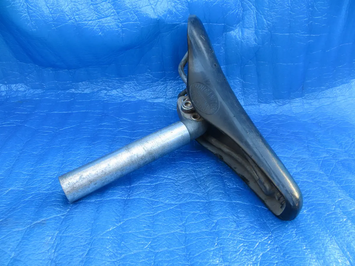 Vintage Cinelli Unicanitor Unpadded 44Mm Saddle + Campagnolo 26.8Mm / 170Mm Long Seatpost (25120406) 1
