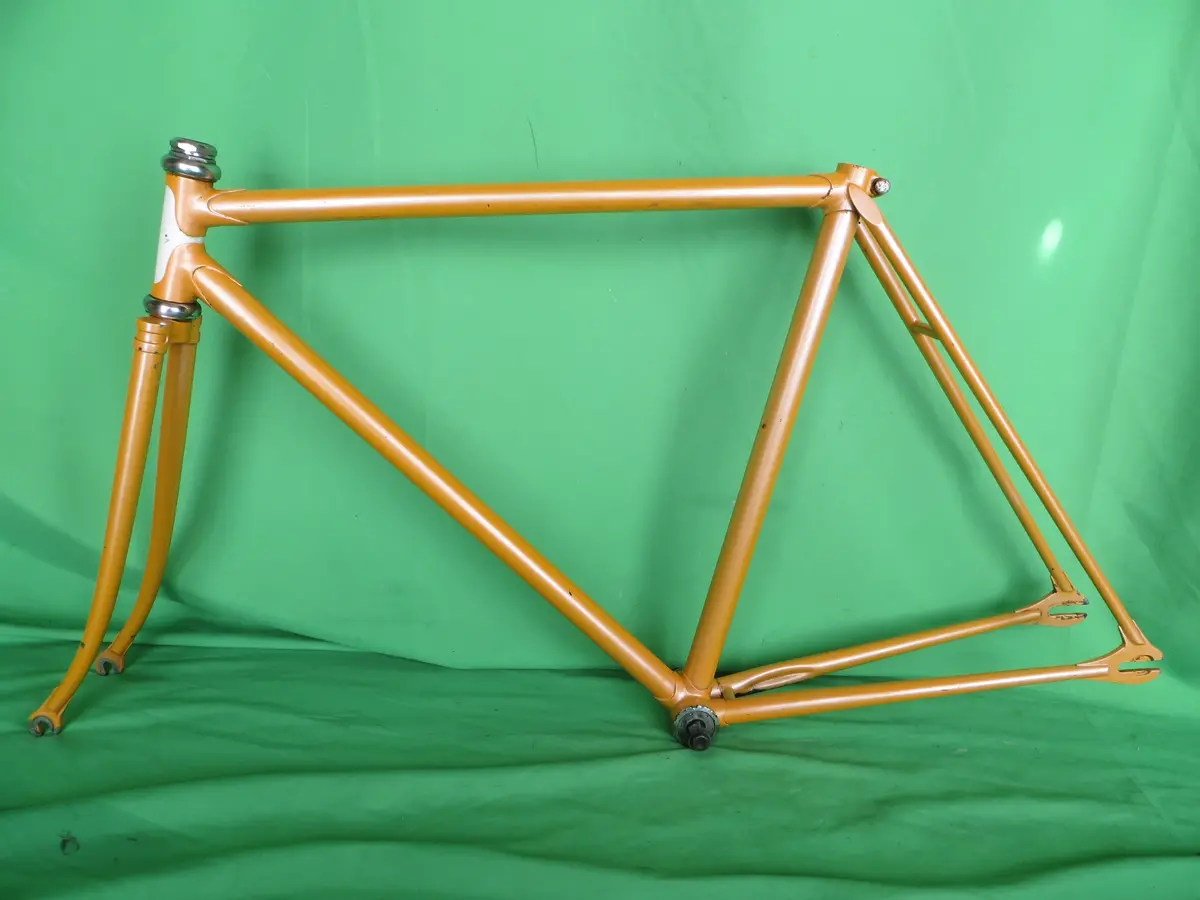 70'S Everest?? Vintage Unknown Japanese Keirin Track Frame Campy Dropouts/Trackends // Orange  // 51Cm 1