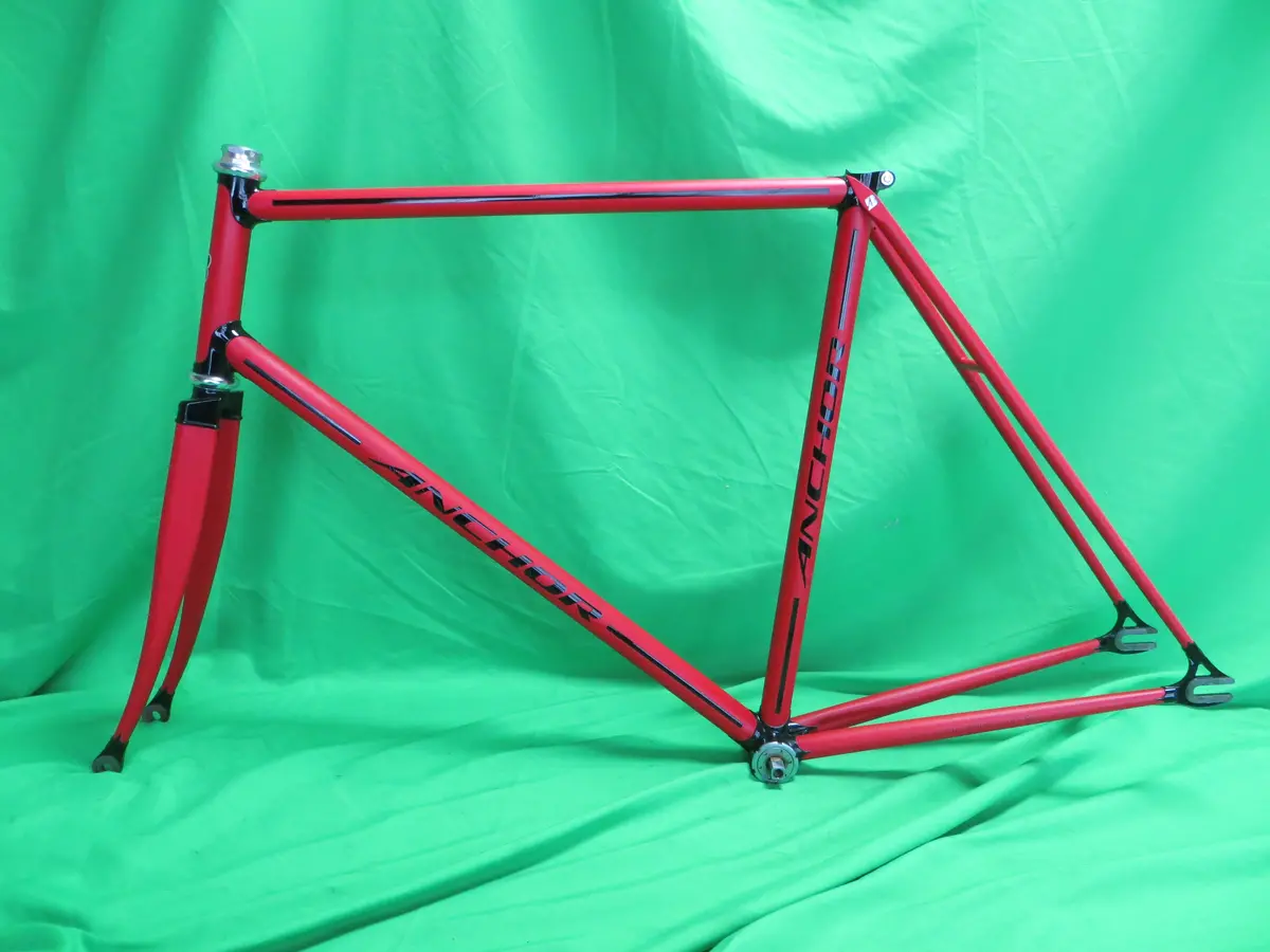 Anchor Columbus Max Fork  // Matte Red / Black Lugs  // 54.5Cm 1