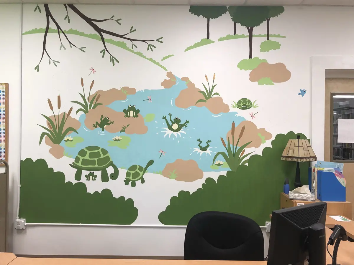 Frogs 'N Turtles Paint-By-Number Wall Mural 2