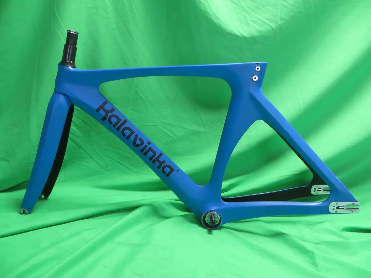 Rare! Kalavinka Girl's Keirin Carbon Track Frame // Matte Blue Black Two Tone // 46Cm Njs Approved 1
