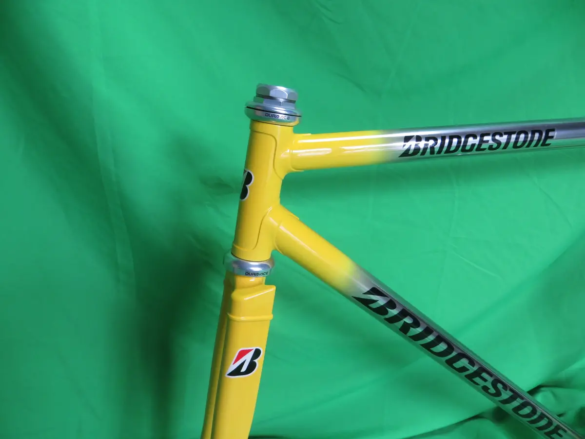 Bridgestone Columbus Max Frok/ Tange Ultimate Keirin // Mach Silver / Yellow // 49.5Cm 2