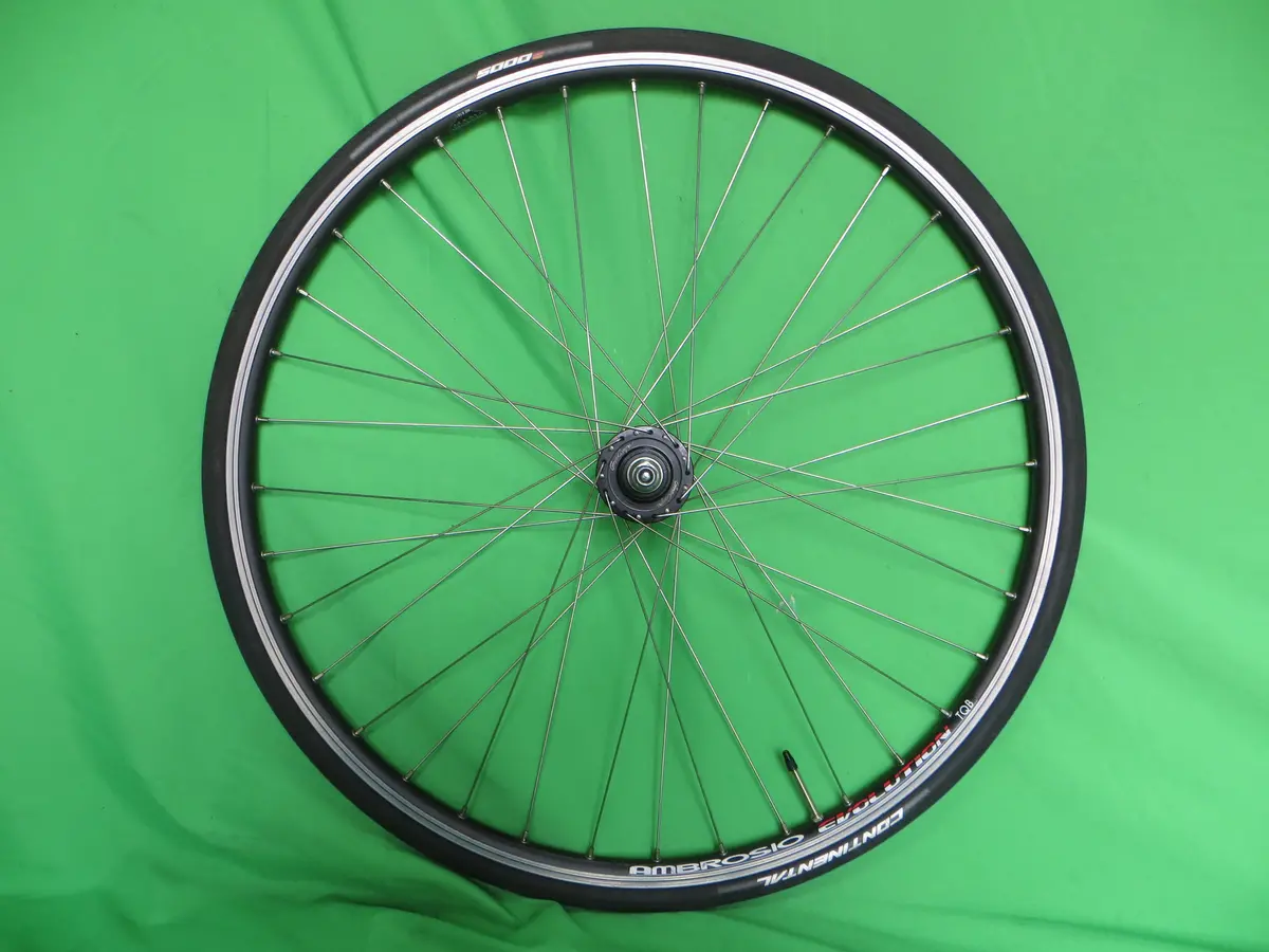 Ambrossio Evolution Clincher 36H 700C Rim, Yoshigai Gram Compe Rear Hub 120Mm, Continental Tire (25032608) 1