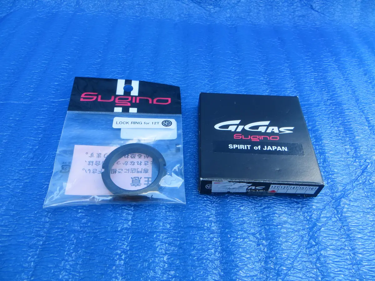 Never Used Sugino Gigas 12T 1/8” Njs Cog + Sugino Gigas Stepped Lockring Njs (26010808) 1