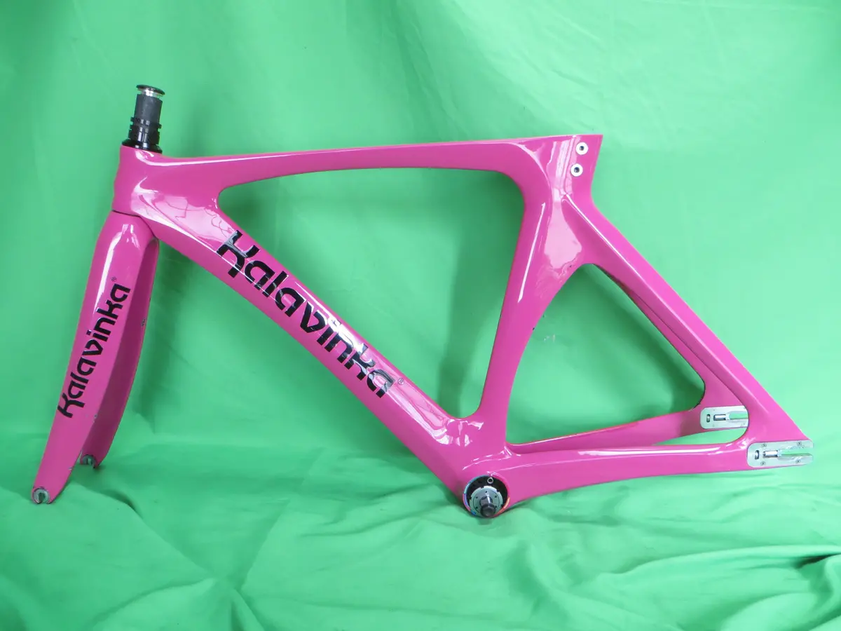 Rare! Kalavinka Girl's Keirin Carbon Track Frame // Hot Pink // 47Cm Njs Approved 1