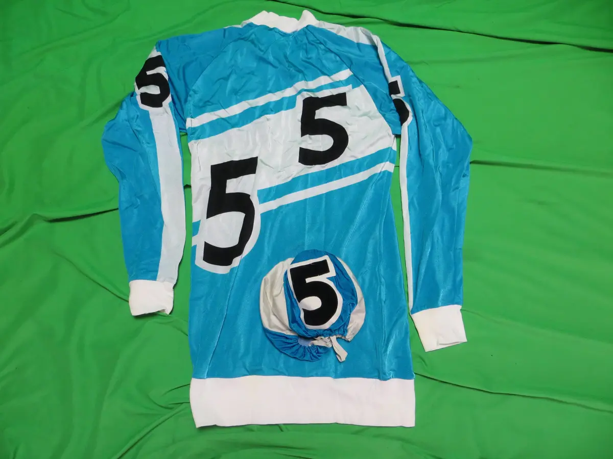 Rare! Vintage Authentic Keirin Jersey Japanese Ll Size (American L) + Helmet Cover 1