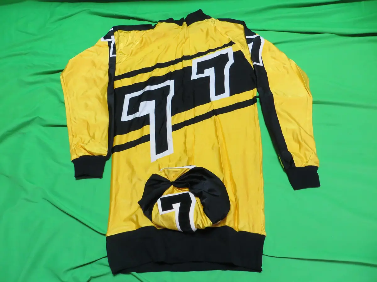 Rare! Vintage Authentic Keirin Jersey Japanese Ll Size (American L) + Helmet Cover 1