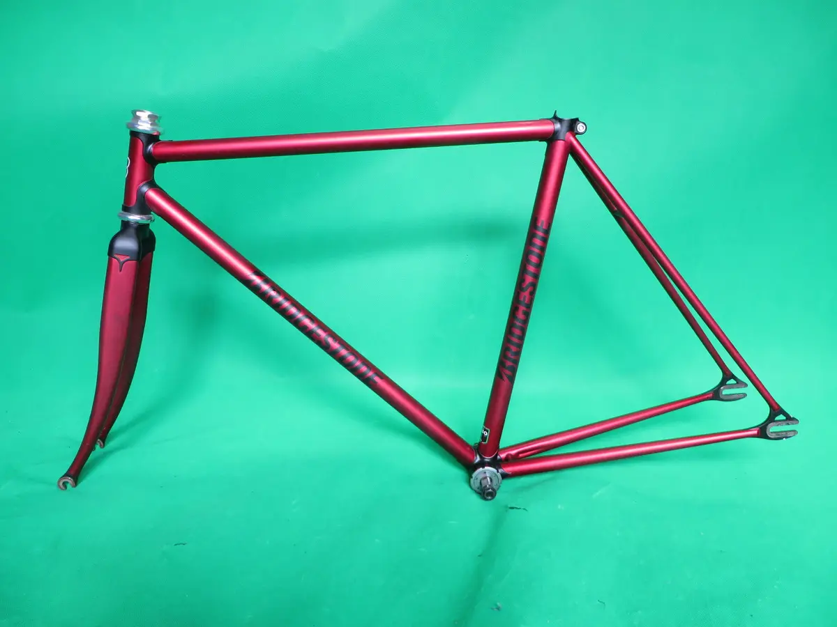 Bridgestone Columbus Max Fork // Matte Black Lugs / Matte Red // 49.5Cm 1