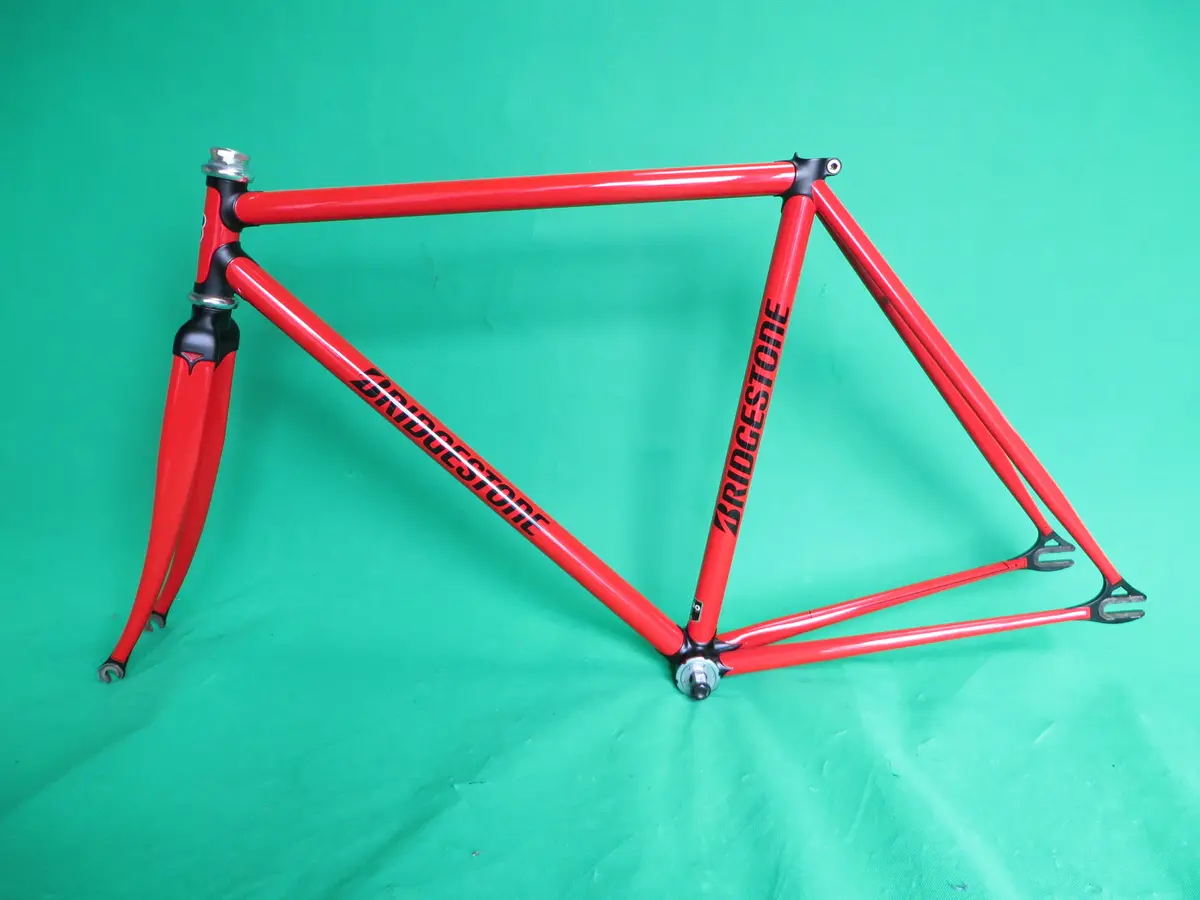 Bridgestone Columbus Max Fork / Kaisei 8630R // Red / Matte Black Lugs / // 50Cm 1