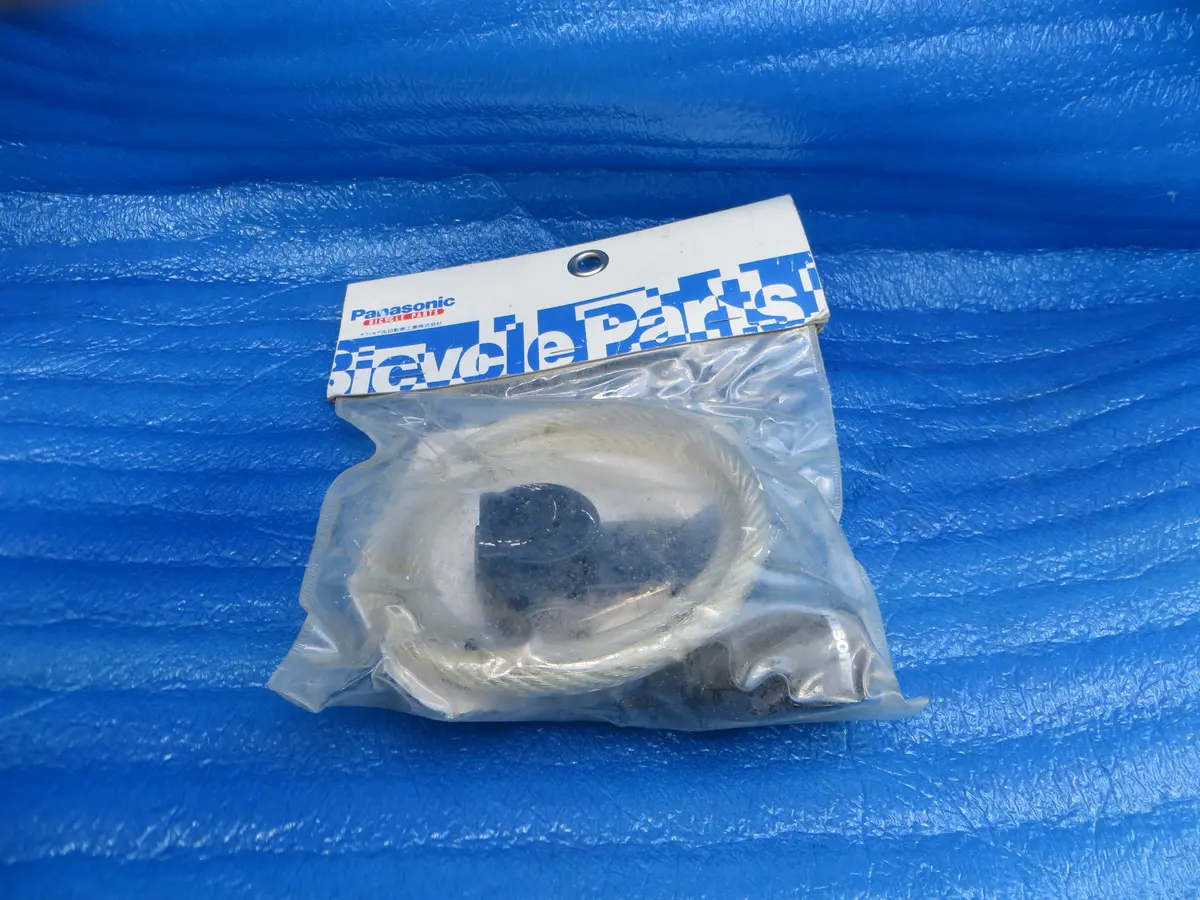 Never Used Vintage Panasonic Bicycle Lock Wire Steel Cable Key Lock /26030421 1