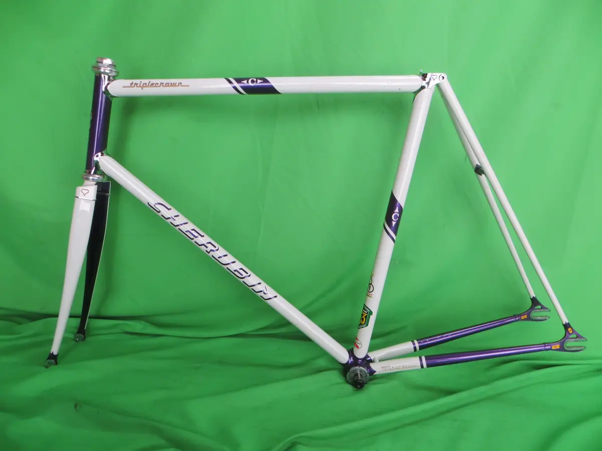 Cherubim Columbus Max Fork / Reynolds 853 //  / White / Candy Purple // 57.5Cm 1