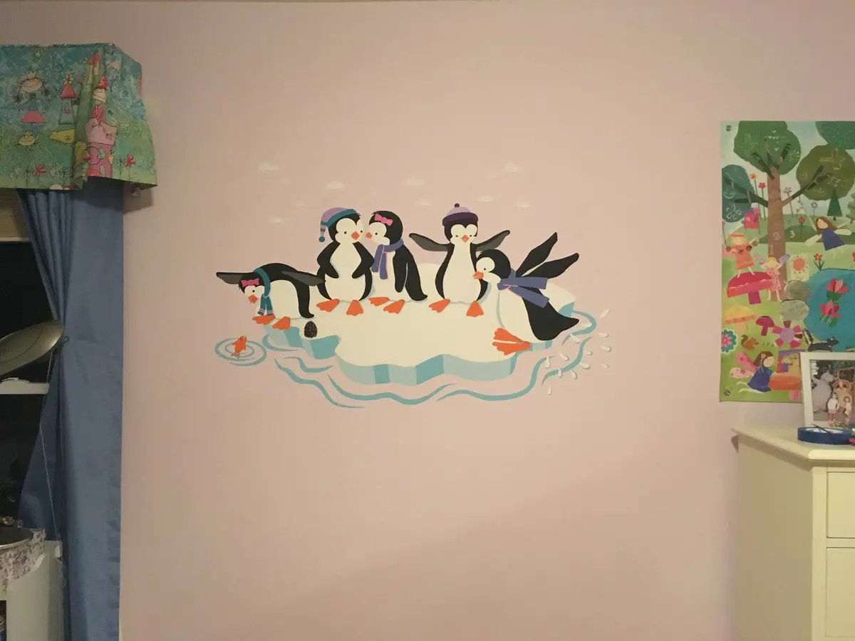 Icy Escapades Paint-By-Number Wall Mural 2