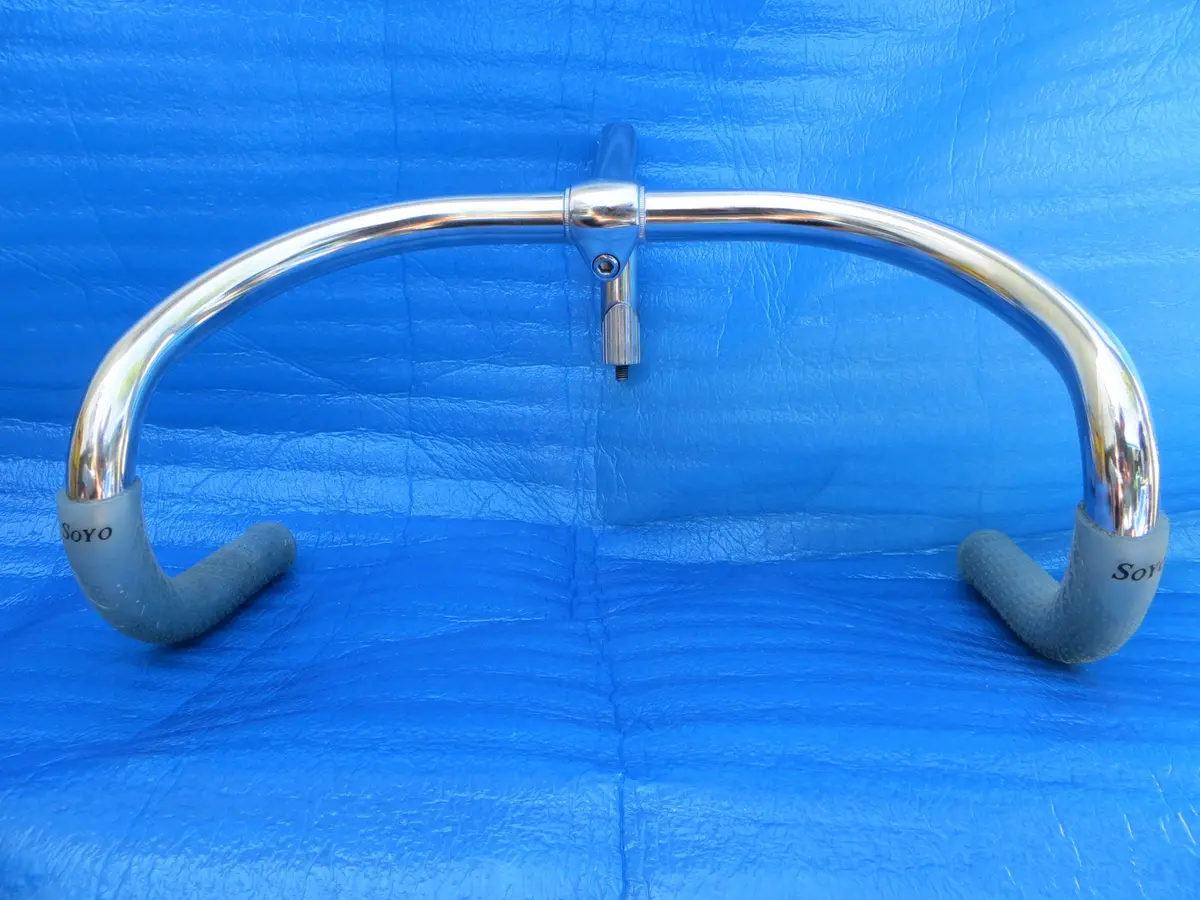B123 380Mm Crmo Njs Handlebar, Nitto Jaguar 115Mm/65 Degree Steel Njs Stem, Soyo Grips (25072007) 1