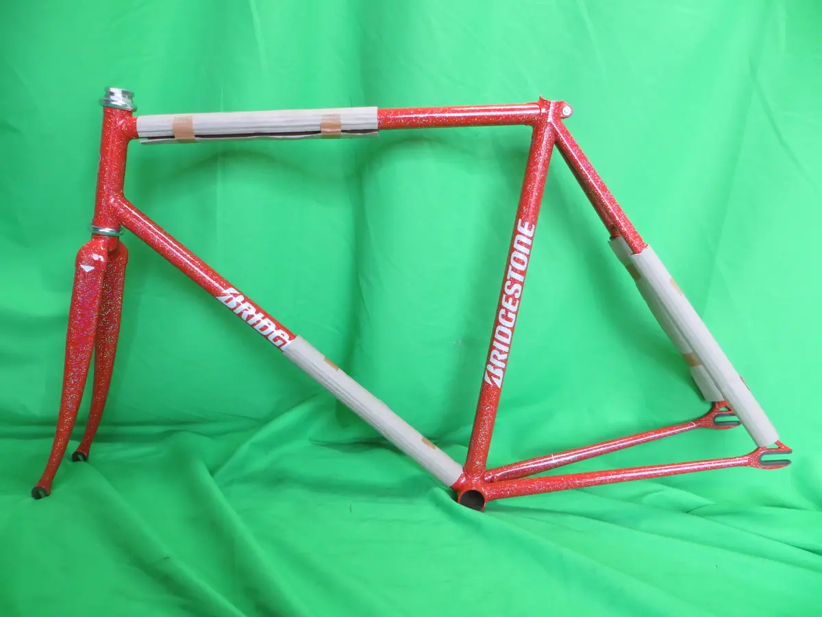 Never Used Bridgestone Columbus Max Fork // Orange With Super Rainbow Flake 54Cm 1