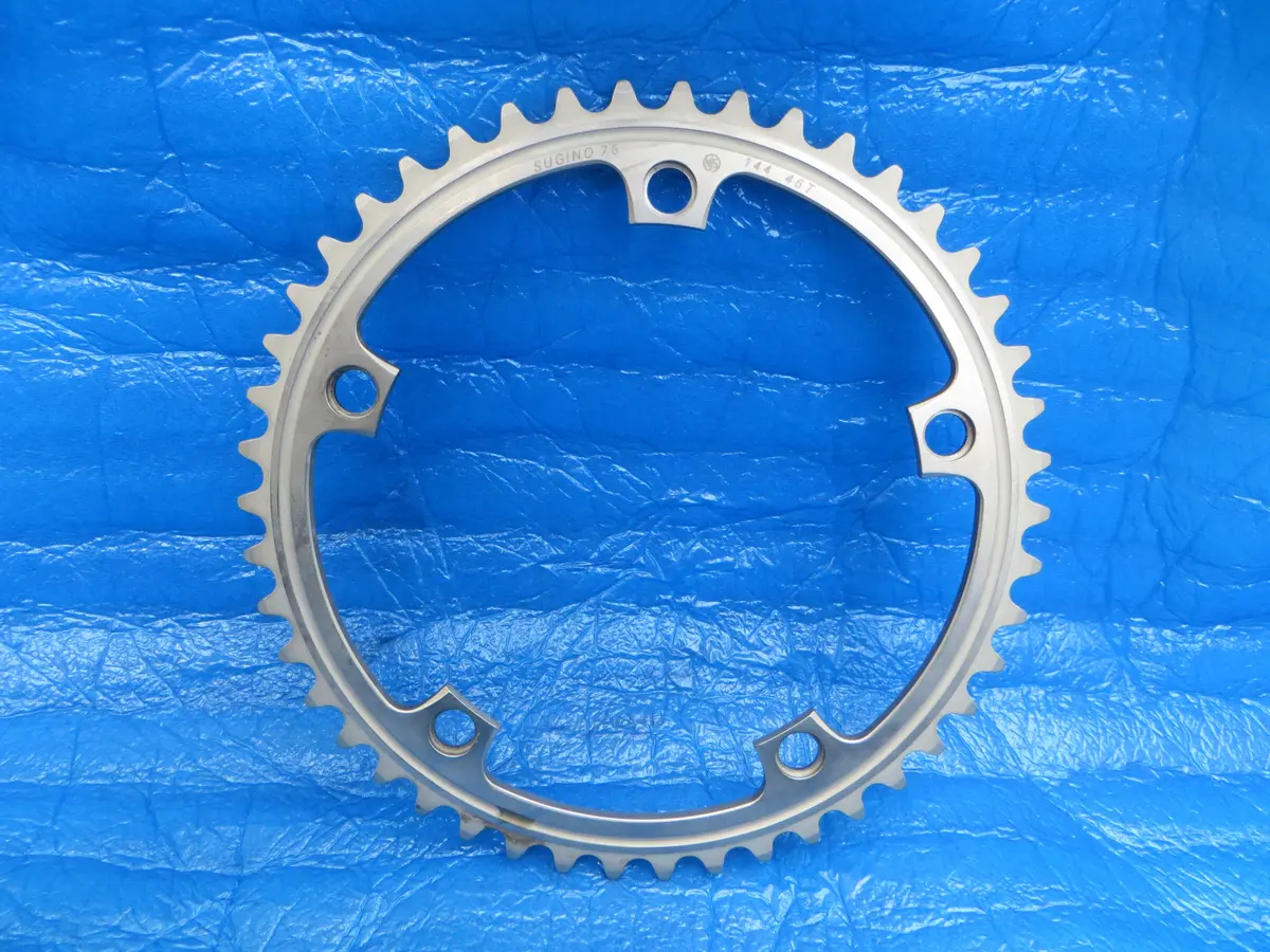 Sugino S-Cubic Mirror Finish 144Bcd 1/8" Njs Chainring 46T (25091309) 1