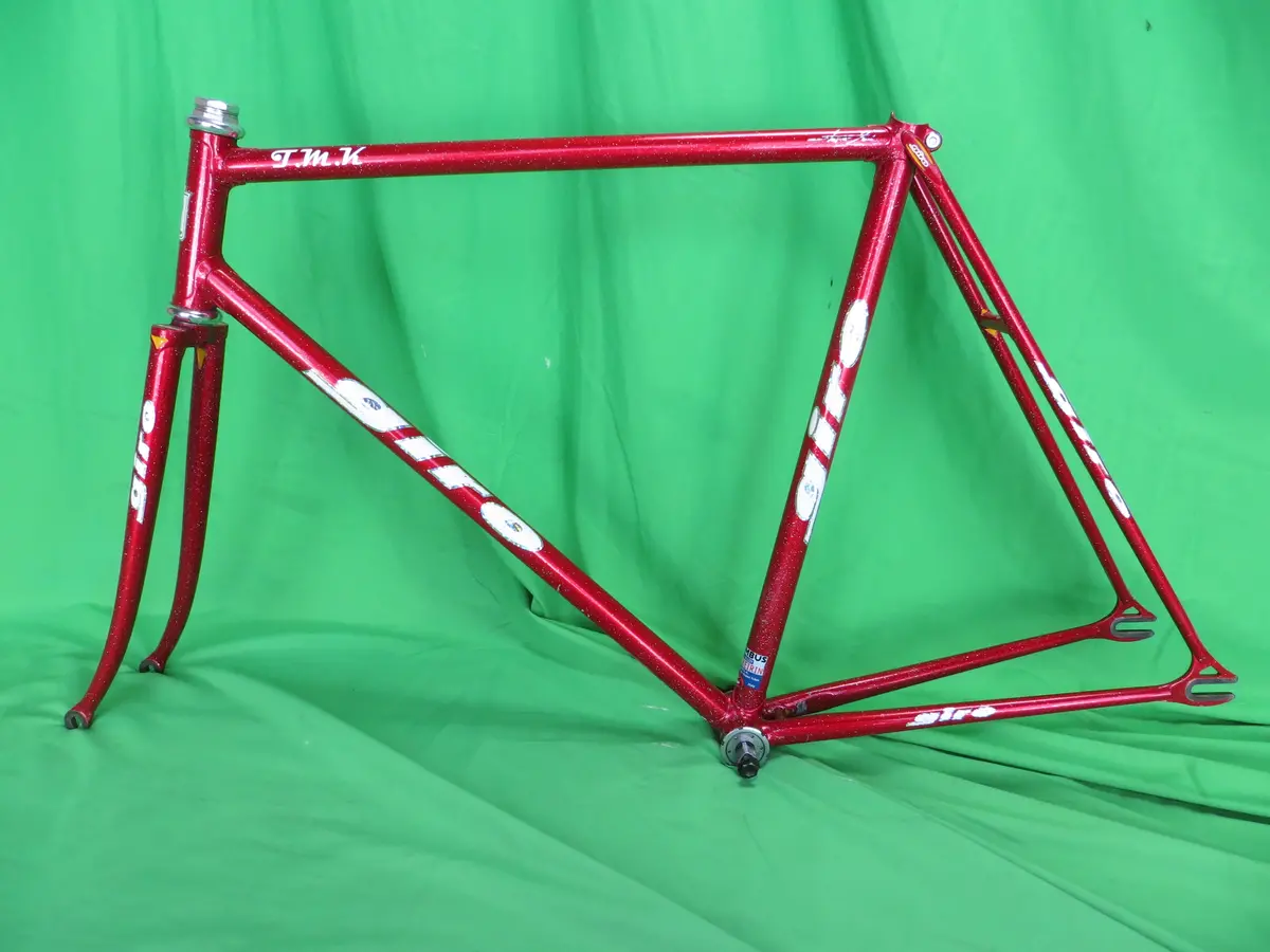 Giro Columbus Spirit Keirin // Red Metallic With Rainbow Flake // 54.5Cm 1