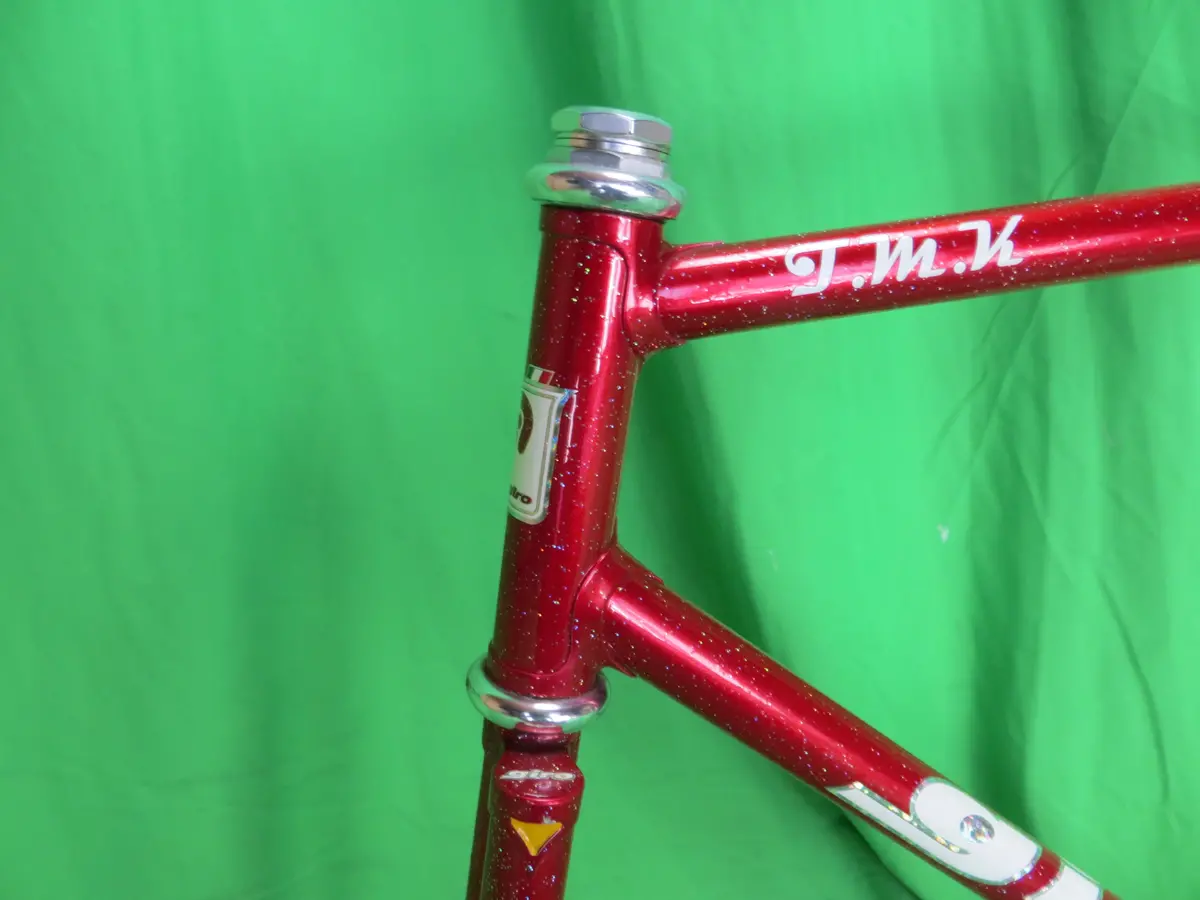 Giro Columbus Spirit Keirin // Red Metallic With Rainbow Flake // 54.5Cm 2