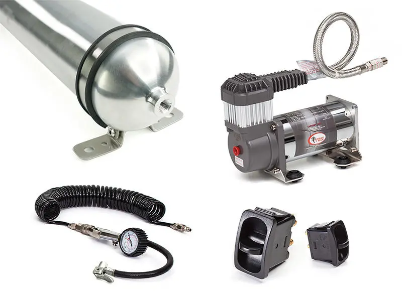 Ac3011-24 - 24V Dual Paddle Air Control Kit With Tyre Inflation Using 1 Gallon Air Tank And Heavy Duty Compressor 1