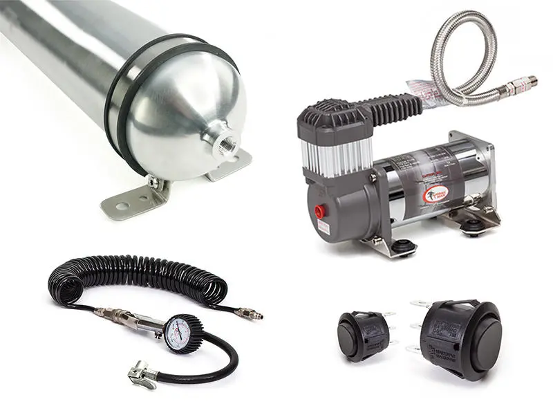 Ac3021 - Dual Rocker Air Control Kit With 1 Gallon Air Tank And Heavy Duty Compressor 1