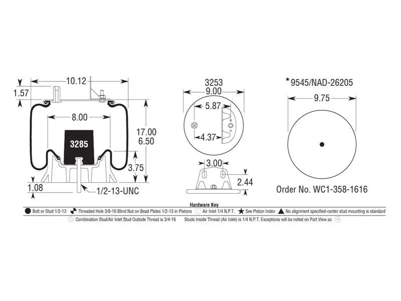 3130 - W01 358 9482 Genuine Firestone Air Spring 1